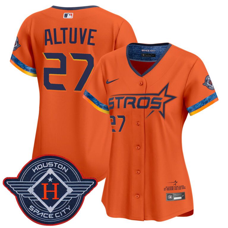 Women Houston Astros 27 Altuve orange 2025 City Connect Vapor Premier Limited Jersey